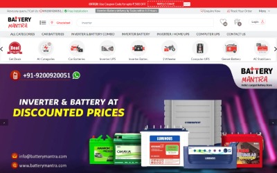 Battery Mantra E-commerce Website Designing & Development Battery Mantra E-commerce Website Designing & Development